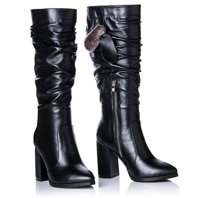 Женские кожаные сапоги RIVADI RIV2279 Черный: Под заказ