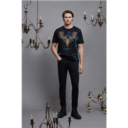 T-shirt bawełniany męski z kolekcji Zamkowe Legendy kolor czarny
