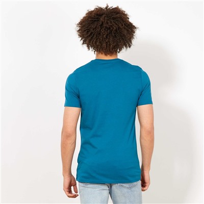 Прямая футболка Eco-conception - голубой