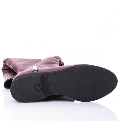Женские кожаные сапоги Shik Shoes Shik1060 Бордовый Флотар: Под заказ