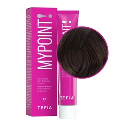 Перманентная крем-краска для волос, Светлый брюнет пепельный, Mypoint 5.1, TEFIA, 60 мл
