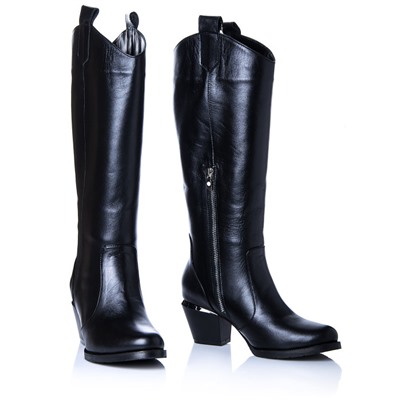 Женские кожаные сапоги RIVADI RIV2277 Черный: Под заказ