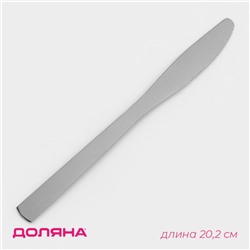 Нож столовый из нержавеющей стали Доляна «Нордик», длина 20,2 см, толщина 2 мм, цвет серебряный