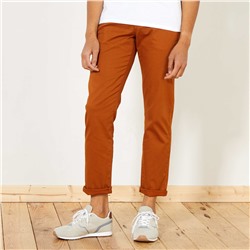Прямые брюки-чинос из пике - оранжевый