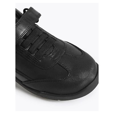 Kids’ Leather Riptape School Shoes (8 Small - 1.5 Large)