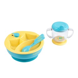 BabyOno Обеденный набор (тарелочка с подогревающим дном, чашка, столовые приборы)
