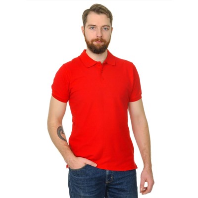 Рубашка поло с манжетом мужская Мос Ян Текс цвет "Красный"