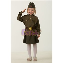 Детский карнавальный костюм Солдатка (текстиль) 8009 (новинка)