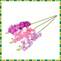 Цветок искусственный "В виде Орхидеи" 90-100см, пластик, полиэстер, 3 цвета