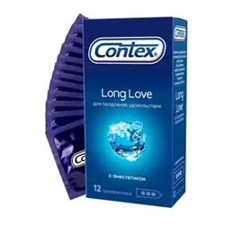 CONTEX Long Love  презервативы продлевают удовольствие 12 шт. (голубой)