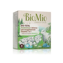 BioMio Таблетки Bio-Total с маслом Эвкалипта и экстрактом хлопка, 30 шт.