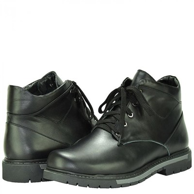 Мужские кожаные ботинки LaRose L1057 Черный: Под заказ