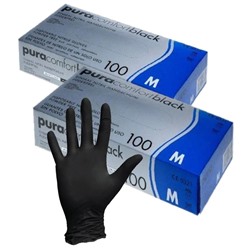 Перчатки Нитриловые L, M, S (100 шт) черные
