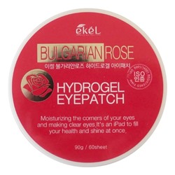 Ekel Гидрогелевые патчи для глаз с экстрактом болгарской розы / Bulgarian Rose Hydrogel Eye Patch, 60 шт.
