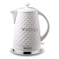 Чайник Kelli KL-1340 керамический Объём 1,8л Мощность 2400Вт ЦВЕТ-БЕЛЫЙ (6) оптом