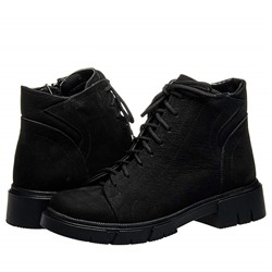 Женские кожаные ботинки LaRose L2333 Черный нубук: Под заказ