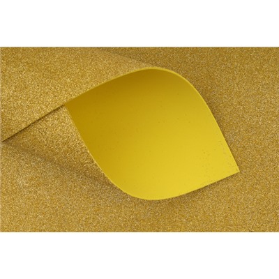 Фоамиран EVA глиттерный (светло-желтый) 2мм 20см*30см, упак.10шт