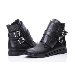 Женские кожаные ботинки V.Arimany V1225 Черн Кожа+Черн Блеск: Под заказ