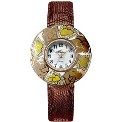 Часы с накладкой художественного литья "Розалия-3" 1143S20-В8L2