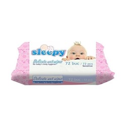 Салфетки Влажные SLEEPY для детей SENSITIVE для чувствительной кожи 120 шт. с клапаном