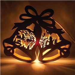 Деревянная световая фигура, 1 лампа накаливания, цвет свечения: теплый белый, 29*5*24cm, шнур 1,4 м, IP20, LT067 артикул 26825