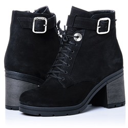 Женские кожаные ботинки LaRose L2274 Черный Нубук: Под заказ