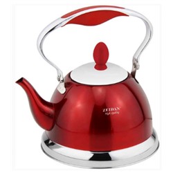 Заварочный чайник Zeidan  Z-4322 нерж Красный 1000мл съёмный фильтр подходит для индукции (12) оптом