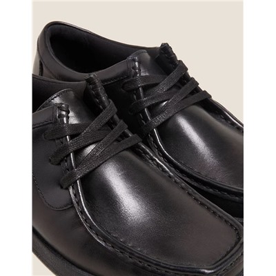 Kids' Leather Lace School Shoes (13 Small - 9 Large)