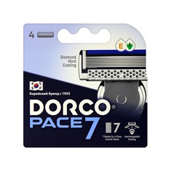 1 DORCO  PACE 7   4 кассеты  (с 7  лезвиями)