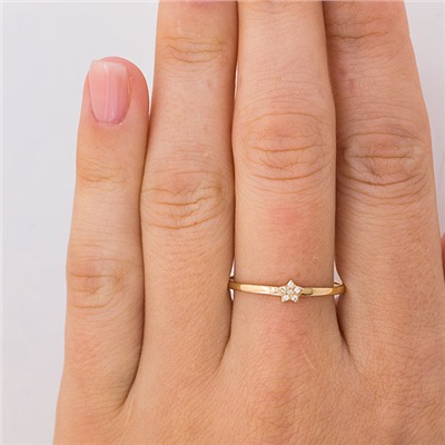 Золотое кольцо со звездочкой -  1026