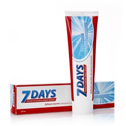Зубная паста 7 DAYS Бережное отбеливание, 100 мл.