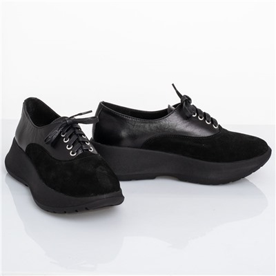 Женские кожаные туфли Shik Shoes Shik 9250 Черный+замша: Под заказ