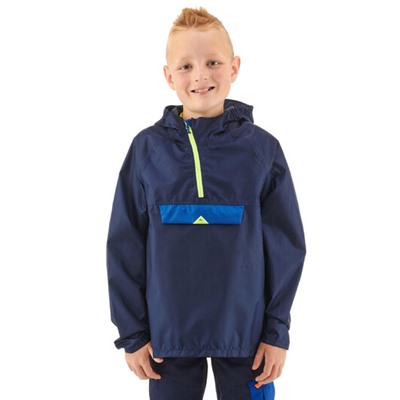 Куртка водонепроницаемая для походов для детей 7–15 лет темно-синяя mh100 QUECHUA