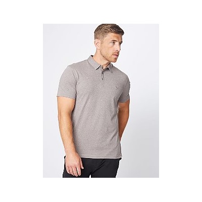 Grey Textured Polo Shirt