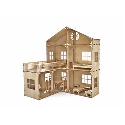 Модульный кукольный домик с балконом