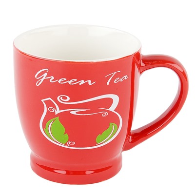 Кружка керамическая "Green tea" v=230мл. (4вида) (min12) (транспортная упаковка)