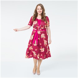 [009-010-681] Платье «Розинелла» бордовый