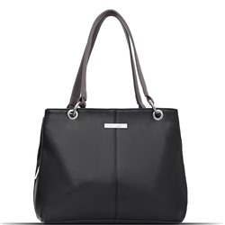 Женская кожаная сумка Richet 2187Н1Н  черный / олива