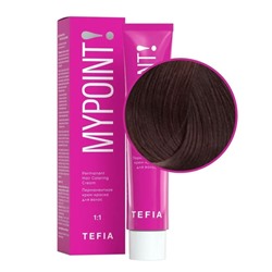 TEFIA Mypoint 6.48 Перманентная крем-краска для волос / Темный блондин медно-коричневый, 60 мл