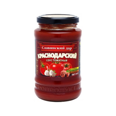 Соус томатный Краснодарский ГОСТ т.м. "Славянский дар" 480гр