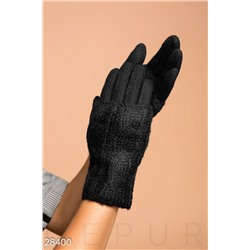 Шерстяные перчатки-митенки