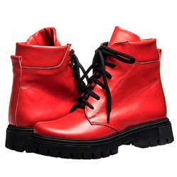 Женские кожаные ботинки LaRose L2327 Красный: Под заказ