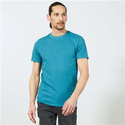Узкая меланжевая футболка  Eco-conception - голубой
