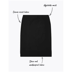 Girls' Long Pencil School Skirt (9-16 Yrs)