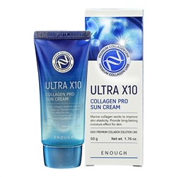 Enough Увлажняющий солнцезащитный крем для лица с коллагеном / Ultra X10 Collagen Sun Cream SPF 50 Pa+++, 50 г