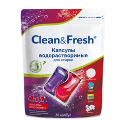 Clean&Fresh Капсулы для стирки Universal, 35 шт