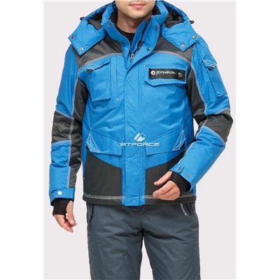 Мужская зимняя горнолыжная куртка синего цвета 1912S