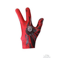 Перчатки для бильярда c принтом «Геометрия» красные 0963D