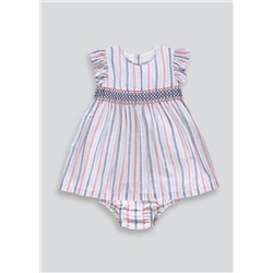 Girls Stripe Smock Dress (Newborn-23mths)