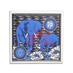 Наклейка "Голубой Слон и Носорог" от звезды ограбления №7 в центр
